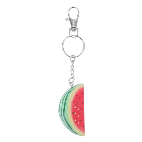 DEARMAMY Nachgemachter Wassermelonen Schlüsselanhänger Obstmuster Schlüsselanhänger Mini Wassermelonen Anhänger Zum Aufhängen Partygeschenk Für Taschen Obst Schlüsselanhänger Charm von DEARMAMY