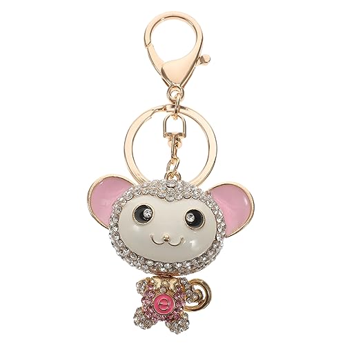 DEARMAMY Schlüsselanhänger Bookmarks Book Marker Keyring Strass-Schlüsselanhänger süßer Tier-Schlüsselanhänger Schlüsselbund Coole Schlüsselanhänger Taschenanhänger Zinklegierung Rosa von DEARMAMY