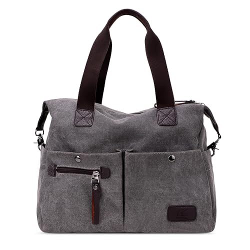 DEEVORCA Damen Groß Retro Umhängetaschen Lässige Handtaschen Mode Umhängetasche Mehrere Taschen Leinwand Messenger Tasche Reisen Arbeit Einkaufen Schultertaschen Handtasche Grau DEEVORCA Damen Groß Retro Umhängetaschen Lässige Handtaschen Mode Umhängetasche Mehrere Taschen Leinwand Messenger Tasche Reisen Arbeit Einkaufen Schultertaschen Handtasche Grau von DEEVORCA