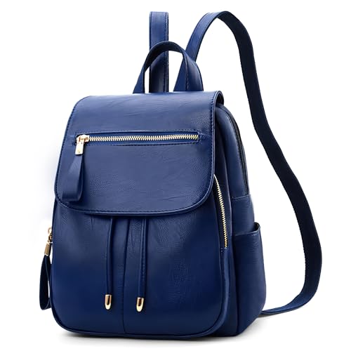 DEEVORCA Damen Mode Einfach Rucksack Lässig Arbeiten Dayback Schultertaschen Reisen Einkaufen PU Leder Wasserdicht Mittel Anti-Diebstahl Cityrucksack Mehrere Taschen Handtaschen Blau DEEVORCA Damen Mode Einfach Rucksack Lässig Arbeiten Dayback Schultertaschen Reisen Einkaufen PU Leder Wasserdicht Mittel Anti-Diebstahl Cityrucksack Mehrere Taschen Handtaschen Blau von DEEVORCA