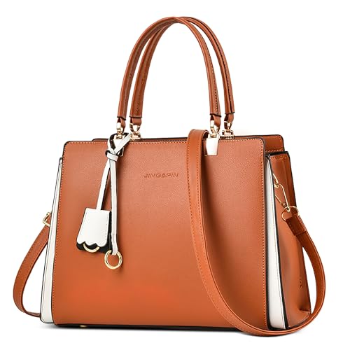 DEEVORCA Elegant Damen Henkeltasche Mode Leicht Schultertasche mit Griff Grosse Kapazität Tasche Tote Bag für Shopper Reise Täglich Urlaub Business Arbeiten PU Leder Damen Handtaschen Orange DEEVORCA Elegant Damen Henkeltasche Mode Leicht Schultertasche mit Griff Grosse Kapazität Tasche Tote Bag für Shopper Reise Täglich Urlaub Business Arbeiten PU Leder Damen Handtaschen Orange von DEEVORCA