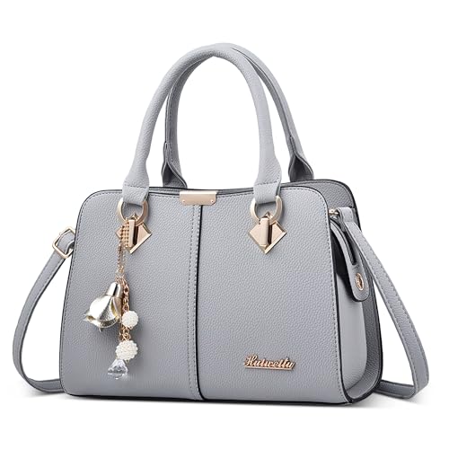DEEVORCA Mode Damen Handtaschen Elegant Henkeltasche Schultertasche mit Griff Hängende Ornamente Kuriertaschen für Reise Shopper Täglich Urlaub Business Arbeiten PU Leder Damen Tote Bag Grau DEEVORCA Mode Damen Handtaschen Elegant Henkeltasche Schultertasche mit Griff Hängende Ornamente Kuriertaschen für Reise Shopper Täglich Urlaub Business Arbeiten PU Leder Damen Tote Bag Grau von DEEVORCA