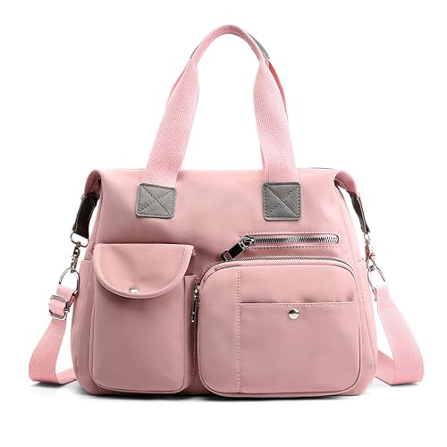 DEEVORCA Mode Lässig Damen Umhängetasche Leicht Reisen Umhängetaschen Mehrere Taschen Multifunktional Crossbody Tasche Arbeiten Einkaufen Schultertasche Groß Nylon Handtasche Rosa DEEVORCA Mode Lässig Damen Umhängetasche Leicht Reisen Umhängetaschen Mehrere Taschen Multifunktional Crossbody Tasche Arbeiten Einkaufen Schultertasche Groß Nylon Handtasche Rosa von DEEVORCA
