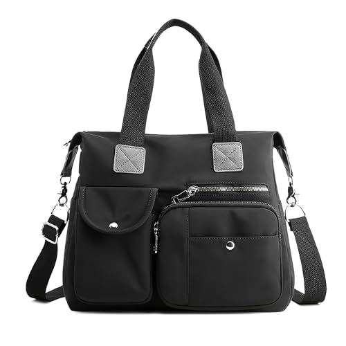 DEEVORCA Mode Lässig Damen Umhängetasche Leicht Reisen Umhängetaschen Mehrere Taschen Multifunktional Crossbody Tasche Arbeiten Einkaufen Schultertasche Groß Nylon Handtasche Schwarz DEEVORCA Mode Lässig Damen Umhängetasche Leicht Reisen Umhängetaschen Mehrere Taschen Multifunktional Crossbody Tasche Arbeiten Einkaufen Schultertasche Groß Nylon Handtasche Schwarz von DEEVORCA