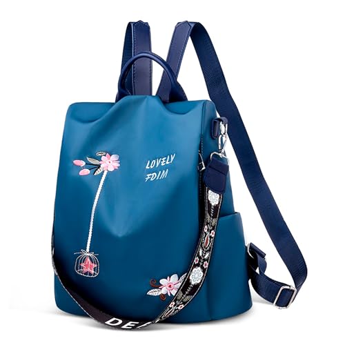 DEEVORCA Mode Rucksack Damen Elegant Tagesrucksack mit Anti Diebstahl Tasche Schultertasche für Reisen Urlaub Lässig Täglich Wasserdicht Damen Handtasche Leichtgewicht Schulrucksack Blau DEEVORCA Mode Rucksack Damen Elegant Tagesrucksack mit Anti Diebstahl Tasche Schultertasche für Reisen Urlaub Lässig Täglich Wasserdicht Damen Handtasche Leichtgewicht Schulrucksack Blau von DEEVORCA