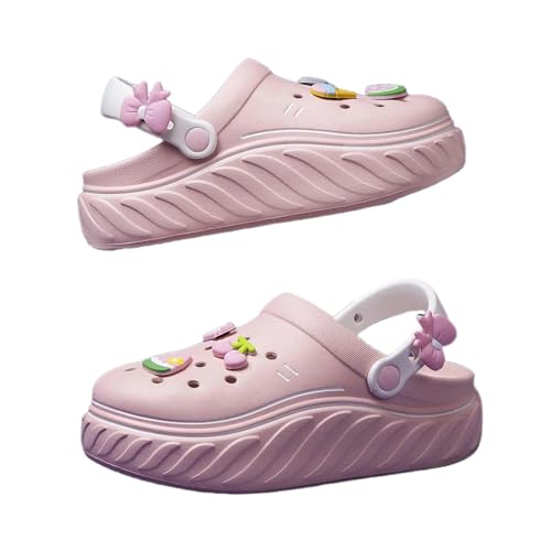 DEEYIN Hausschuhe Sommer Frauen Internet Promi Dicke Sohle Clogs rutschfeste weiche Sohle Hausschuhe Strand Sandalen von DEEYIN