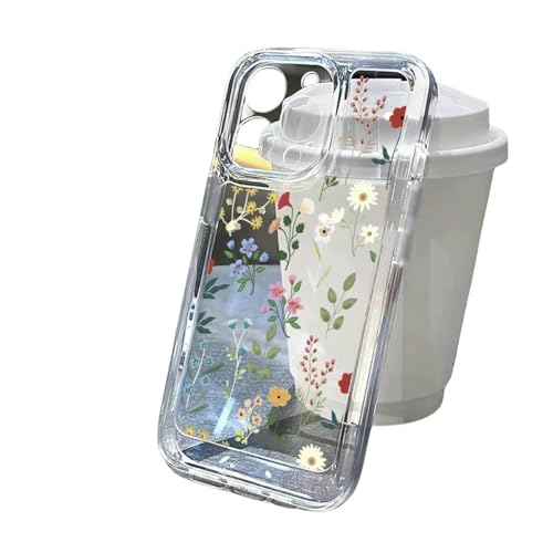 DEEYIN Phone Cases Blume Silikon Handyhülle Geeignet für Xiaomi Redmi 12 13C Note Transparent Schutzhülle von DEEYIN