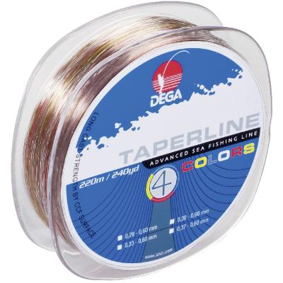 DEGA Taper Line Schlagschnur 4-farbig 0,37-0,60mm 220m von DEGA