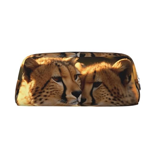 DEHIWI Federmäppchen Gepard Love Stifttasche Wasserdicht Niedlich Leder Bleistift Tasche Reise Kosmetik Make-up Tasche Organizer Stifthalter für Büro Make-up, silber, Einheitsgröße, Taschen-Organizer DEHIWI Federmäppchen Gepard Love Stifttasche Wasserdicht Niedlich Leder Bleistift Tasche Reise Kosmetik Make-up Tasche Organizer Stifthalter für Büro Make-up, silber, Einheitsgröße, Taschen-Organizer von DEHIWI