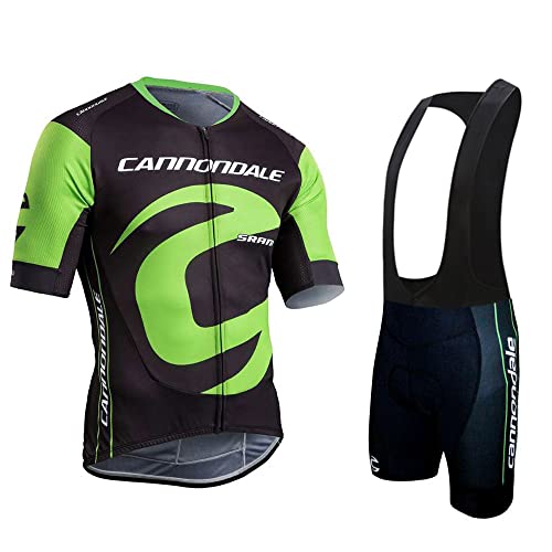 DEHIWI Herren Radtrikot Set Herren Fahrradbekleidung Set Fahrradbekleidung Sommer Fahrrad Trikot mit Sitzpolster für Radsport von DEHIWI