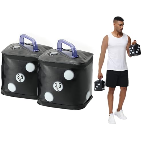 DEIRIS Wasser Hanteln set, Wasser Gewichte Training, Reisehanteln, Würfel mit übungen Sport 7 kg/Paar, Workout Würfelspiel für Rumpftraining, Krafttraining DEIRIS Wasser Hanteln set, Wasser Gewichte Training, Reisehanteln, Würfel mit übungen Sport 7 kg/Paar, Workout Würfelspiel für Rumpftraining, Krafttraining von Deiris