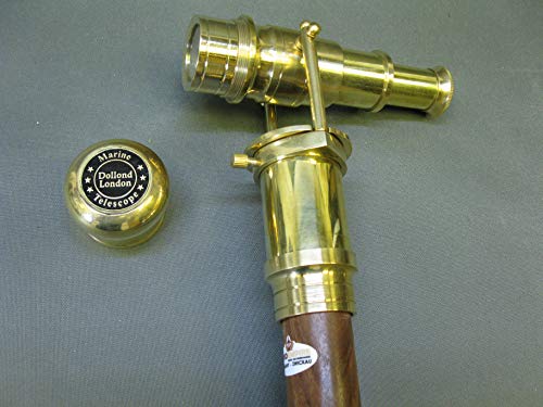 Gehstock Spazierstock Wanderstock Edelholz mit Messing Fernglas Fernrohr Kapitänsstock 98cm M1537 Gehstock Spazierstock Wanderstock Edelholz mit Messing Fernglas Fernrohr Kapitänsstock 98cm M1537 von DEKOEMPIRE