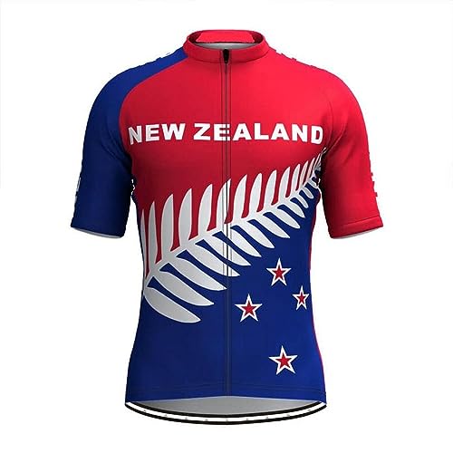 DELIGUO Adsport-Trikots Für Herren - neuseeland Radfahren Jersey T-Shits Sommer Sport Outdoor Kurzarm Mode Kleidung Motocross Top MTB Wear Sweat Runing,Wie Gezeigt,M von DELIGUO