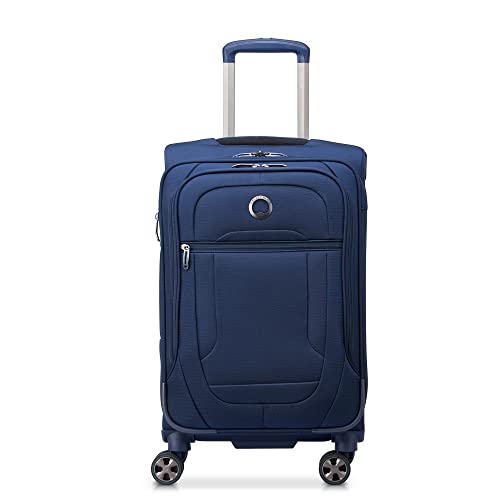 DELSEY PARIS Helium DLX Softside Erweiterbares Gepäck mit Spinner-Rädern, Marineblau, Carry on 20 Inch, Helium DLX Softside erweiterbares Gepäck mit Spinnrollen von DELSEY PARIS