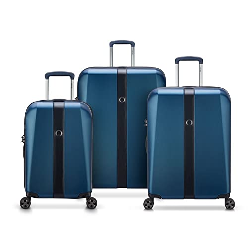 DELSEY PARIS - Promenade Hard 2.0 – Set mit 3 ausziehbaren Koffern, Blau, blau, Small/Medium/Large, Kofferset von DELSEY PARIS