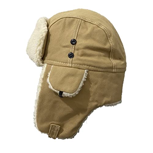 DEPAJA Russische Mütze Gorro Ruso Russischer Hut Damen Winter Warm Earflap Male Outdoor Ushanka Trapper Ski Bomber Pilot Herren,Khaki,56-60Cm DEPAJA Russische Mütze Gorro Ruso Russischer Hut Damen Winter Warm Earflap Male Outdoor Ushanka Trapper Ski Bomber Pilot Herren,Khaki,56-60Cm von DEPAJA