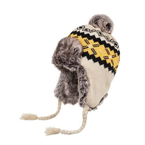 DEPAJA Russische Mütze Wintermütze Russische Bombermützen Für Damen Herren Warme Schneemütze Mit Fell Winddicht Strickenearflap Trapper Outdoor Cap, Beige, Einheitsgröße DEPAJA Russische Mütze Wintermütze Russische Bombermützen Für Damen Herren Warme Schneemütze Mit Fell Winddicht Strickenearflap Trapper Outdoor Cap, Beige, Einheitsgröße von DEPAJA