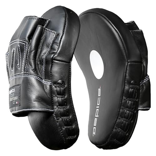 DEPICE Kampfsport Mitt Professional Leder Doppelpack Trainingsgerät, schwarz, normal DEPICE Kampfsport Mitt Professional Leder Doppelpack Trainingsgerät, schwarz, normal von DEPICE