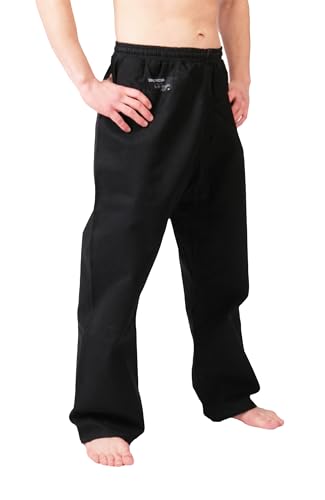 DEPICE Unisex – Erwachsene Karatehose Einzelhose, schwarz, 180cm von DEPICE
