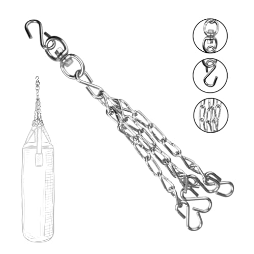 DEPICE Sandsack Kette Aufhängung - Edelstahl, mit Drehwirbel, 4-fach, auch für schwere Sandsäcke - Halterung Boxsack DEPICE Sandsack Kette Aufhängung - Edelstahl, mit Drehwirbel, 4-fach, auch für schwere Sandsäcke - Halterung Boxsack von DEPICE