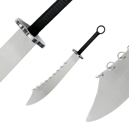 DEPICE Neunringschwert/Breitschwert Dao Zweihänder, Gesamtlänge: ca. 85 cm, Klingenlänge ca. 59 cm, Klingenbreite ca. 12 cm, ca. 820 g, verchromtem Stahl, Seilumwicklung, Wushu, Kung-Fu DEPICE Neunringschwert/Breitschwert Dao Zweihänder, Gesamtlänge: ca. 85 cm, Klingenlänge ca. 59 cm, Klingenbreite ca. 12 cm, ca. 820 g, verchromtem Stahl, Seilumwicklung, Wushu, Kung-Fu von DEPICE