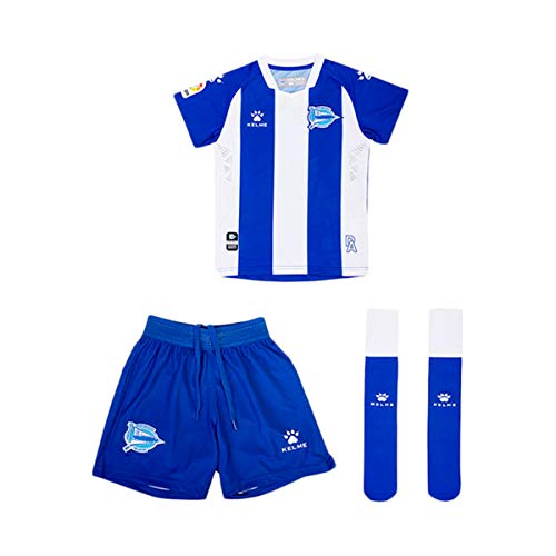 DEPORTIVO ALAVÉS Sport AAVÉS 1. Ausrüstung Mini-Set, Jugend Unisex, blau-weiß, 12 von Kelme