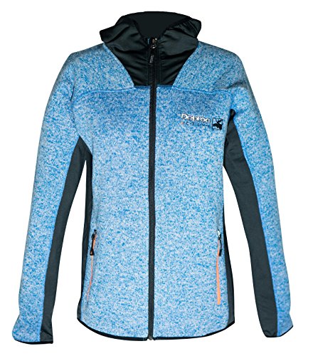 Deproc Active Damen Strick Fleecejacke ELMVALE Winddicht und atmungsaktiv Jacke, blue/White, 46 von DEPROC-Active