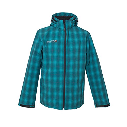 DEPROC-Active Herren Softshell Jacke Islay Peak, lightpetrol Check, XL von DEPROC-Active