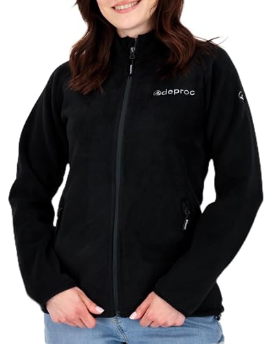 Deproc Active Damen Mit Stehkragen Übergangsjacke Windbreaker Polarfleece Wohlfühljacke Wawa Bay Fleecejacke, Schwarz, 44 EU Deproc Active Damen Mit Stehkragen Übergangsjacke Windbreaker Polarfleece Wohlfühljacke Wawa Bay Fleecejacke, Schwarz, 44 EU von DEPROC-Active