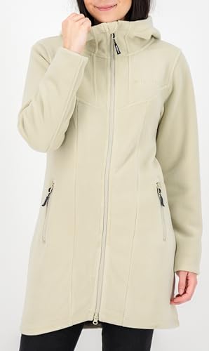 Deproc Active Damen Fleecemantel mit Kapuze Übergangsjacke Windbreaker Polarfleece Wohlfühljacke WAWA PEAK von DEPROC-Active