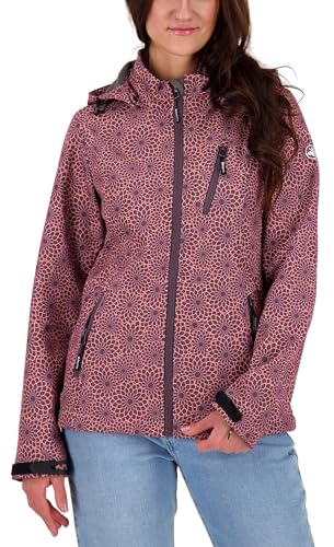 Deproc Active Damen Softshelljacke mit abnehmbarer Kapuze Übergangsjacke Windbreaker SHELBY PEAK von DEPROC-Active