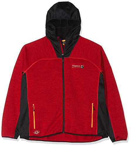 Deproc Active Damen Strick Fleecejacke ELMVALE Winddicht und atmungsaktiv Jacke, Chilli red, 48 von DEPROC-Active