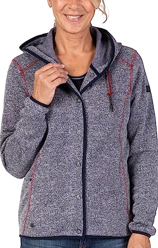 Deproc Active Damen Strickfleecejacke Fleecejacke Übergangsjacke Windbreaker SASKWOOD II von DEPROC-Active