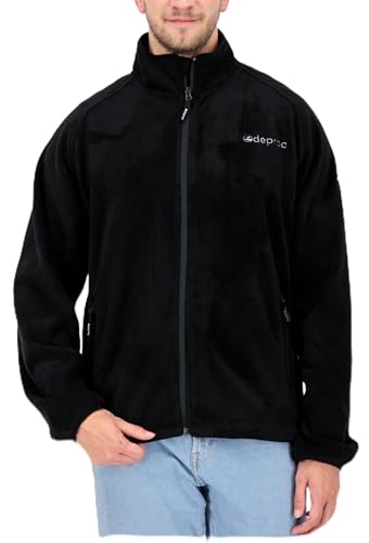 Deproc Active Herren Mit Stehkragen Übergangsjacke Windbreaker Polarfleece Wawa Bay Fleecejacke, Schwarz, L EU Deproc Active Herren Mit Stehkragen Übergangsjacke Windbreaker Polarfleece Wawa Bay Fleecejacke, Schwarz, L EU von DEPROC-Active