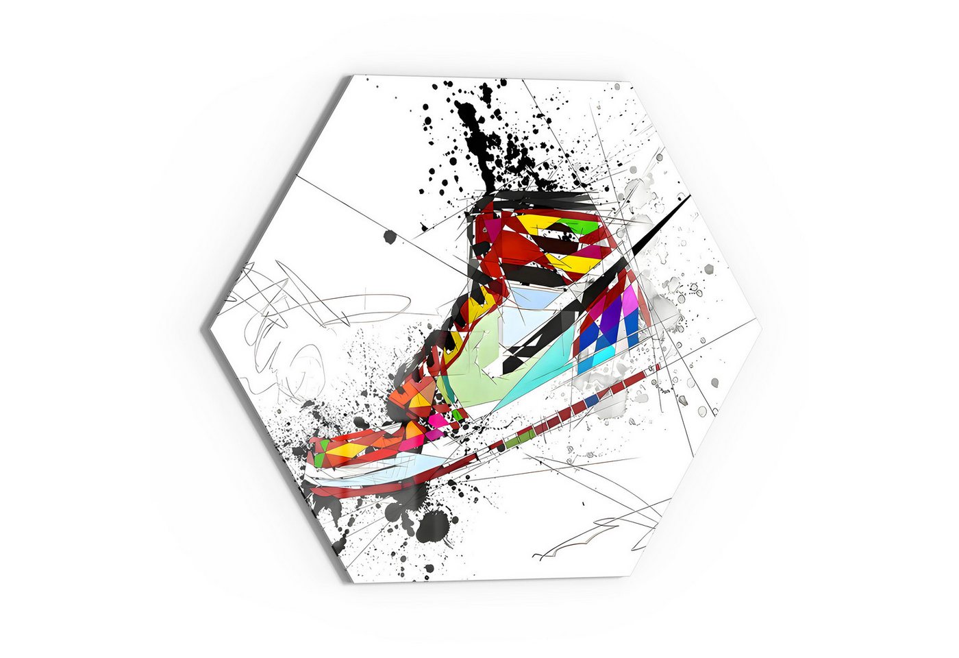 DEQOART Glasbild 'Urbaner Sneaker Rausch', 'Urbaner Sneaker Rausch', Glas Wandbild Bild schwebend modern DEQOART Glasbild 'Urbaner Sneaker Rausch', 'Urbaner Sneaker Rausch', Glas Wandbild Bild schwebend modern von DEQOART