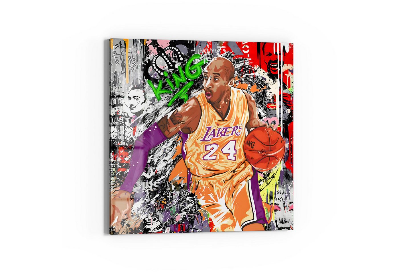 DEQOART Magnettafel 'Basketballleidenschaft', Whiteboard Pinnwand beschreibbar von DEQOART