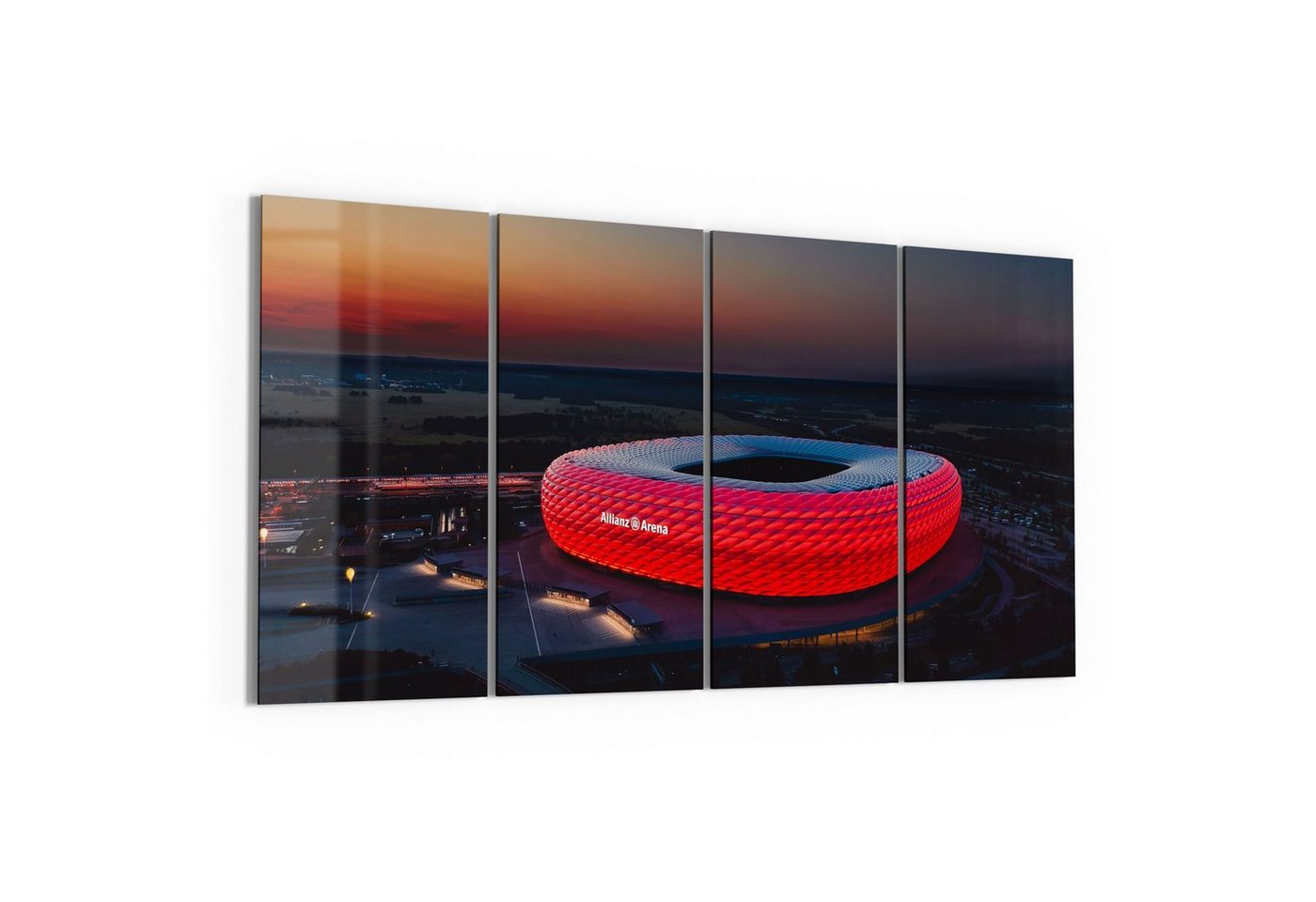 DEQORI Glasbild 'Allianz Arena, München', 'Allianz Arena, München', Glas Wandbild Bild schwebend modern DEQORI Glasbild 'Allianz Arena, München', 'Allianz Arena, München', Glas Wandbild Bild schwebend modern von DEQORI