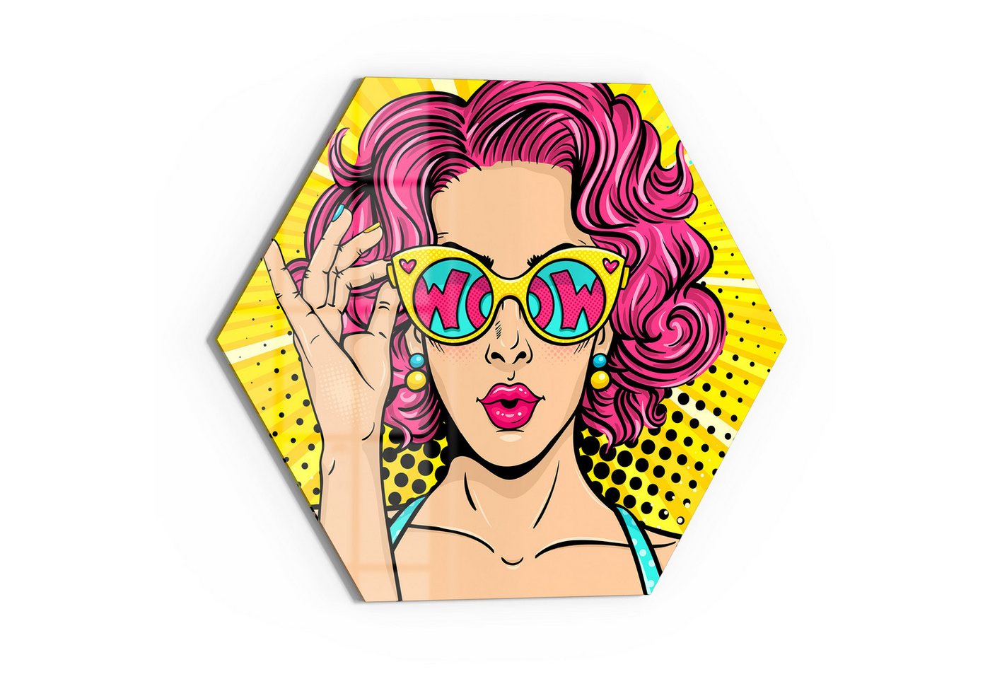 DEQORI Glasbild 'Frau mit Sonnenbrille', 'Frau mit Sonnenbrille', Glas Wandbild Bild schwebend modern DEQORI Glasbild 'Frau mit Sonnenbrille', 'Frau mit Sonnenbrille', Glas Wandbild Bild schwebend modern von DEQORI