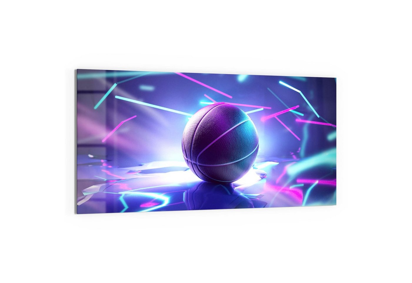 DEQORI Glasbild 'Inszenierter Basketball', 'Inszenierter Basketball', Glas Wandbild Bild schwebend modern DEQORI Glasbild 'Inszenierter Basketball', 'Inszenierter Basketball', Glas Wandbild Bild schwebend modern von DEQORI