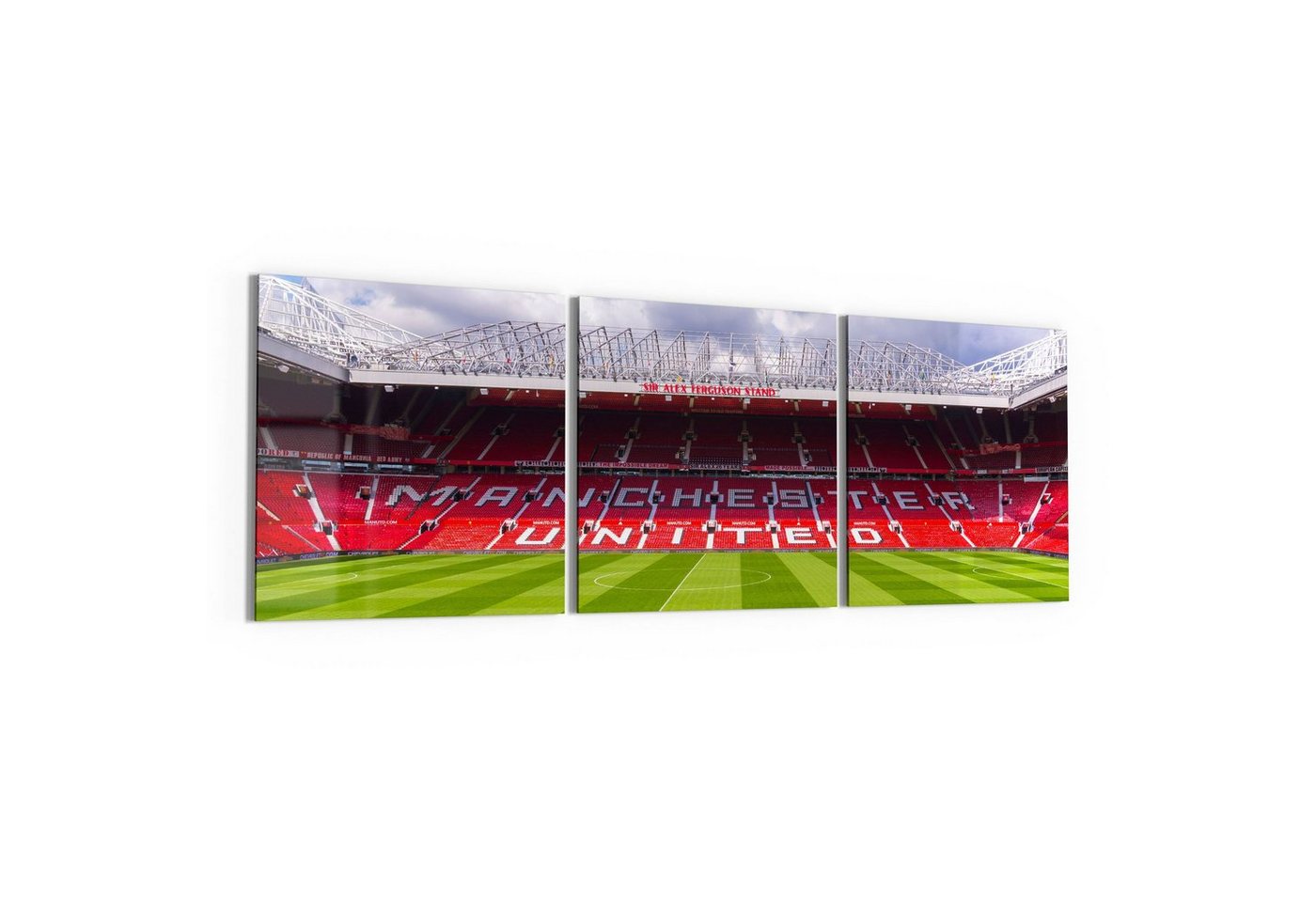 DEQORI Glasbild 'Old Trafford, Manchester', 'Old Trafford, Manchester', Glas Wandbild Bild schwebend modern DEQORI Glasbild 'Old Trafford, Manchester', 'Old Trafford, Manchester', Glas Wandbild Bild schwebend modern von DEQORI