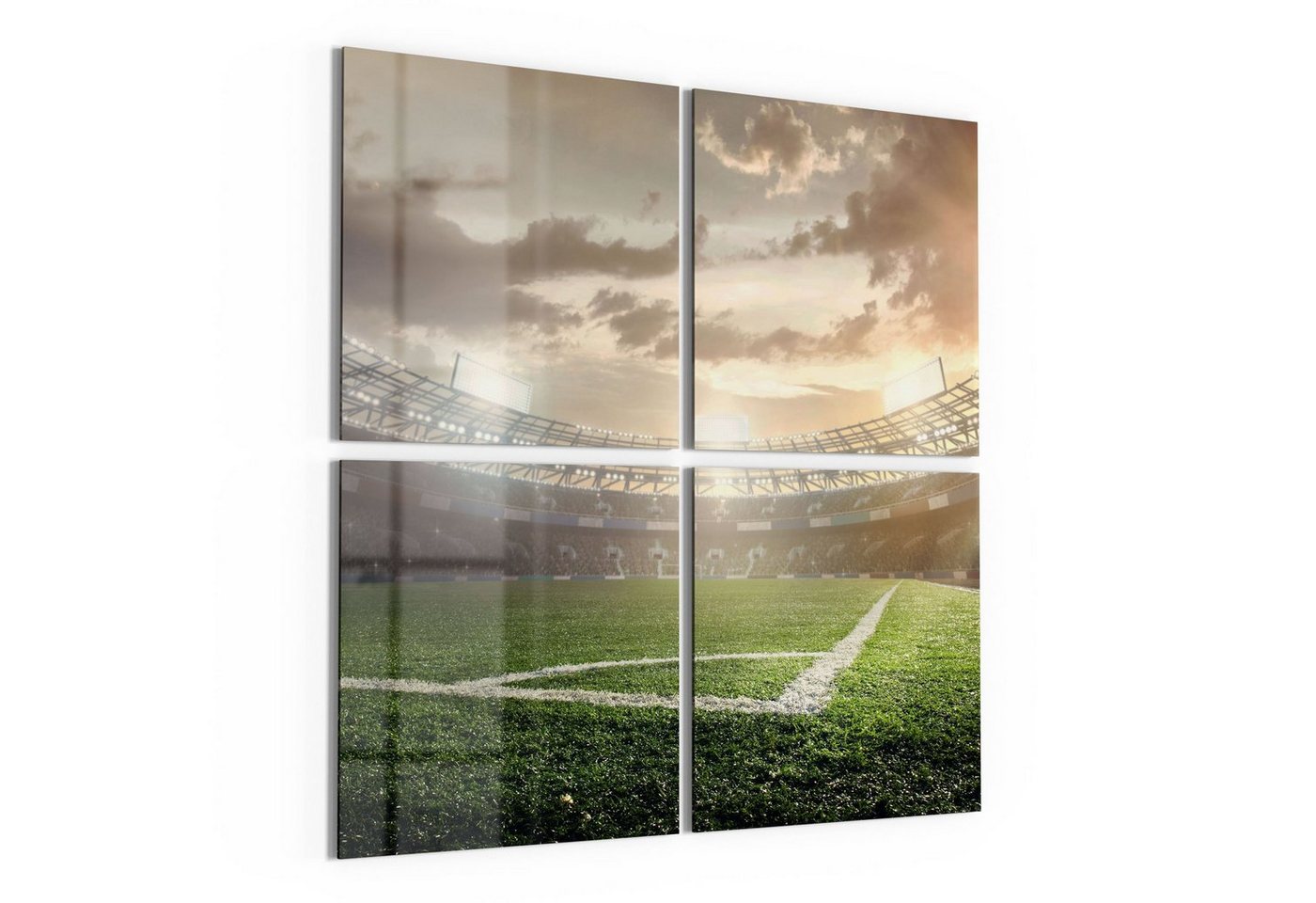 DEQORI Glasbild 'Rasenecke im Stadion', 'Rasenecke im Stadion', Glas Wandbild Bild schwebend modern DEQORI Glasbild 'Rasenecke im Stadion', 'Rasenecke im Stadion', Glas Wandbild Bild schwebend modern von DEQORI
