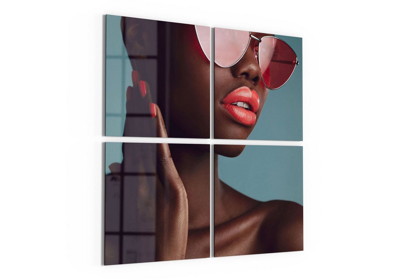 DEQORI Glasbild 'Sonnenbrille inszeniert', 'Sonnenbrille inszeniert', Glas Wandbild Bild schwebend modern DEQORI Glasbild 'Sonnenbrille inszeniert', 'Sonnenbrille inszeniert', Glas Wandbild Bild schwebend modern von DEQORI