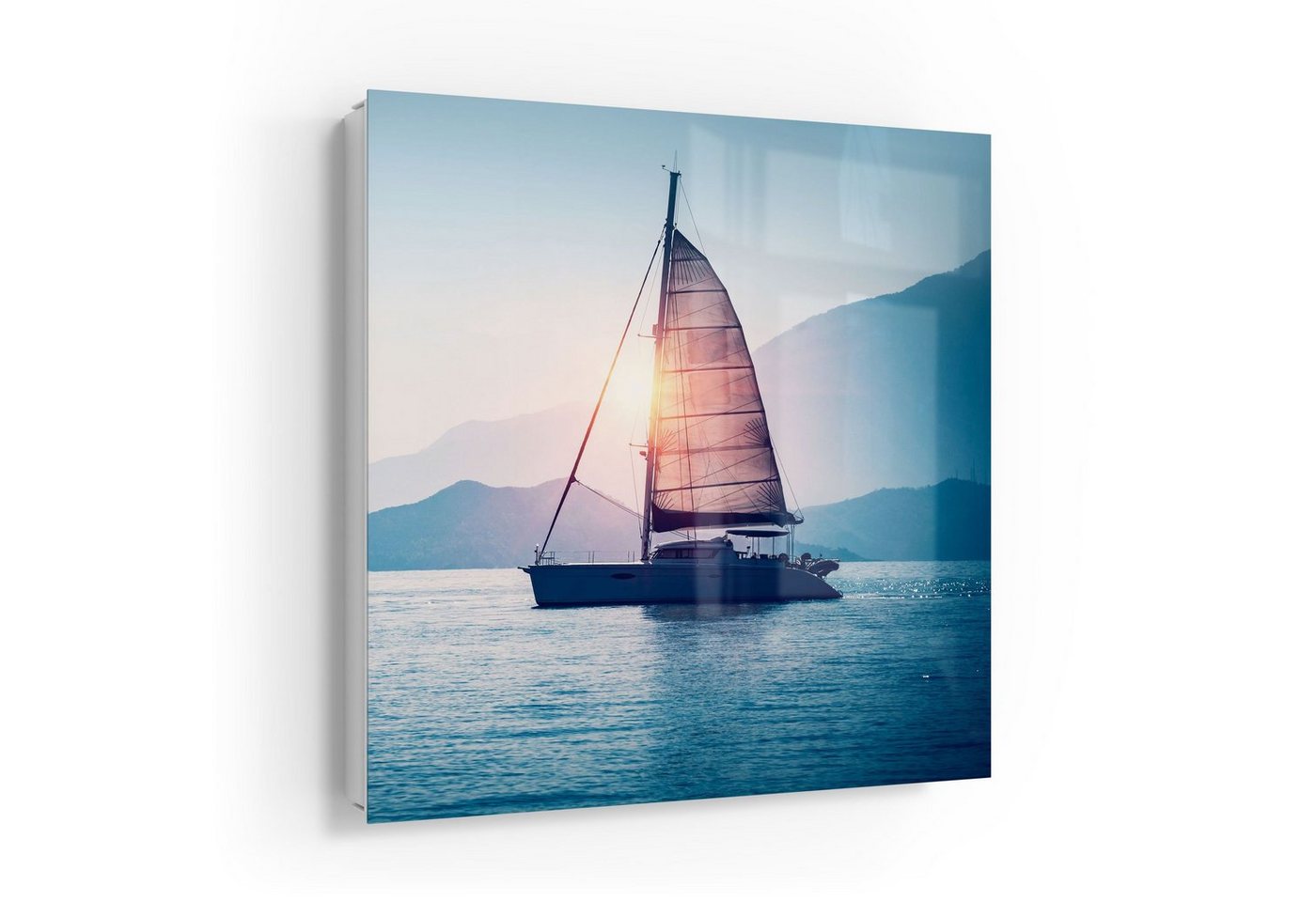 DEQORI Schlüsselkasten 'Segelboot in Abendsonne', Glas Schlüsselbox modern magnetisch beschreibbar von DEQORI