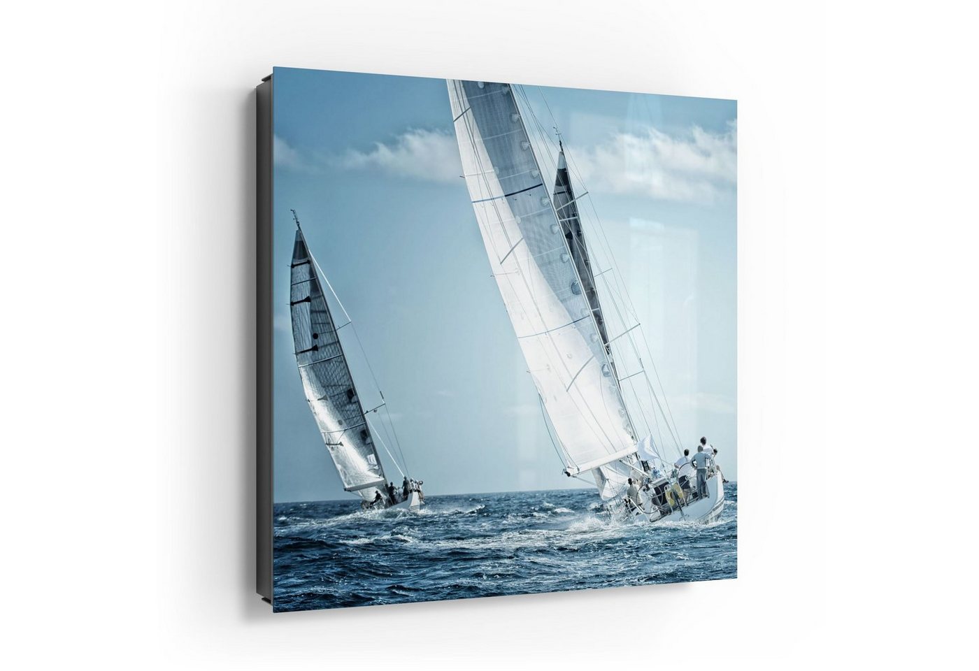 DEQORI Schlüsselkasten 'Segelboote auf hoher See', Glas Schlüsselbox modern magnetisch beschreibbar von DEQORI