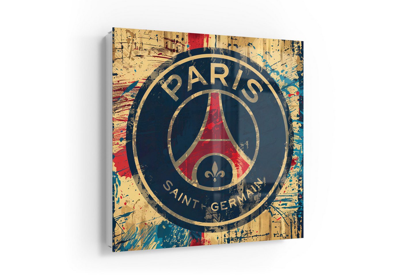 DEQORI Schlüsselkasten 'Wappen PSG Paris', Glas Schlüsselbox modern magnetisch beschreibbar von DEQORI