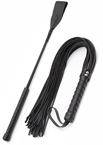 DERINODEM Reitgerte für Pferde und Pferdepeitsche Crop Set, Pferdegerte 45,7 cm und Reitgerte 68,6 cm, schwarz DERINODEM Reitgerte für Pferde und Pferdepeitsche Crop Set, Pferdegerte 45,7 cm und Reitgerte 68,6 cm, schwarz von DERINODEM
