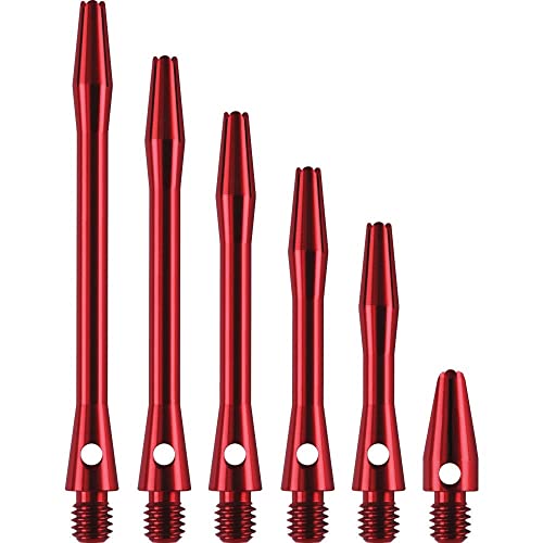 DESIGNA DARTS Dart-Schäfte aus Metall, 10 Sets eloxiertes Aluminium, X kurz, Rot, 29 mm von DESIGNA DARTS