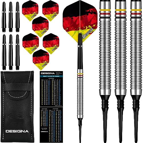 DESIGNA DARTS Patriot-X Darts | Soft Tip Darts Set | Deutschland | 20g (D9534) von DESIGNA DARTS
