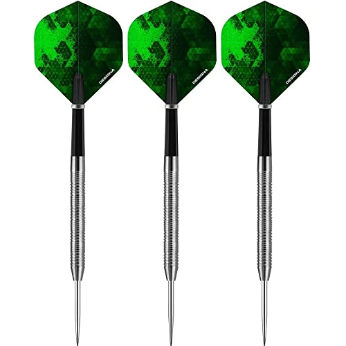 DESIGNA DARTS Razor Grip V2 Dartpfeile | M3 | Twin Shark Steeltip Dart-Set | 23 g (D5265) von DESIGNA DARTS