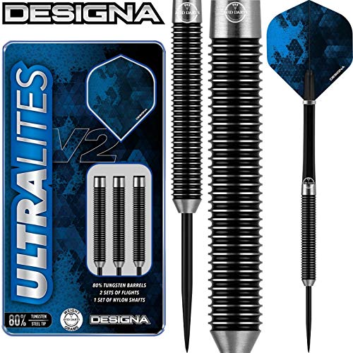 DESIGNA DARTS Ultralites V2 Dartpfeile | M2 | Vollringgriff mit Stahlspitze | 16 g (D3509) DESIGNA DARTS Ultralites V2 Dartpfeile | M2 | Vollringgriff mit Stahlspitze | 16 g (D3509) von DESIGNA DARTS